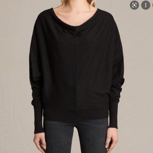 All Saints Button Back Cowl Neck Sweater